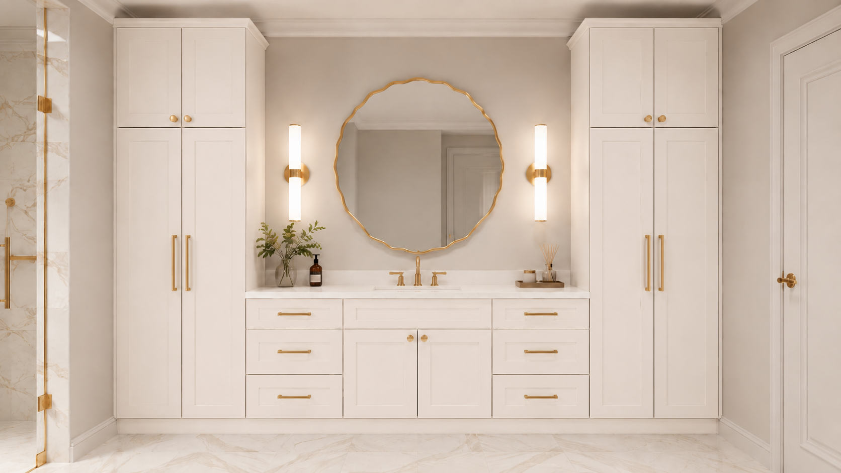 Beyaz Banyo Dolabı