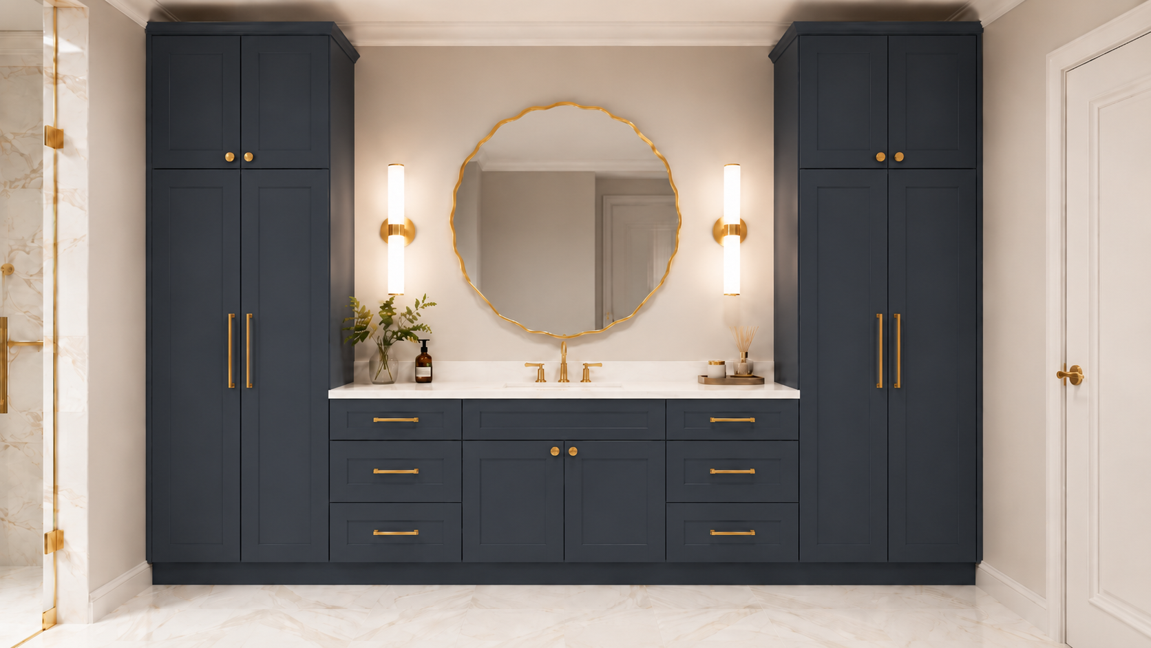 Mavi Banyo Dolabı