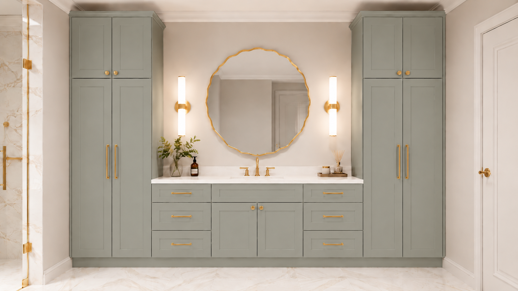 Turkuaz Banyo Dolabı